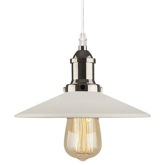 Lampa wisząca Eindhoven Loft 3-punktowa biała chrom do salonu i jadalni 76 cm