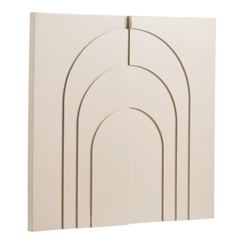 Dekoracja ścienna Ina House Nordic beżowy relief 60x60 cm do salonu nowoczesna