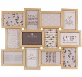 Ramka multiramka Felina Atmosphera na 12 zdjęć 10x15 cm wisząca drewniana na ścianę