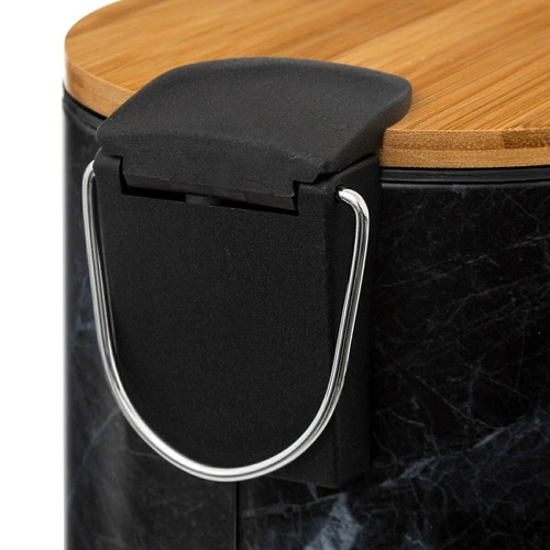 Kosz na śmieci Léa czarny marmur 3l z pedałem do łazienki i kuchni 5five simply smart