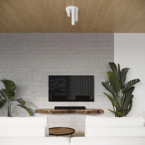 Plafon sufitowy LAGOS 3P biały nowoczesny stalowy do salonu i sypialni 25 cm SOLLUX