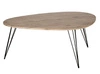 Stolik kawowy Neile owalny drewniany nowoczesny do salonu na trzech nogach Atmosphera