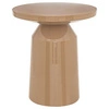 Stolik kawowy Sita okrągły beżowy metalowy nowoczesny 38 cm do salonu Atmosphera