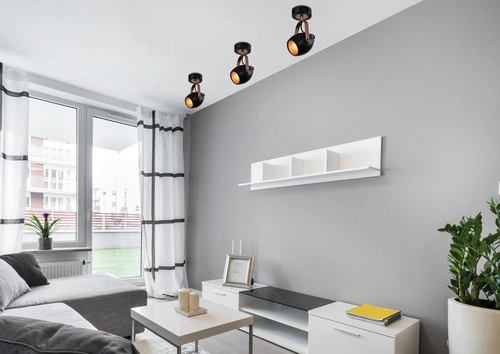 Kinkiet ścienny Anica czarny regulowany metalowy nowoczesny do salonu i sypialni CANDELLUX