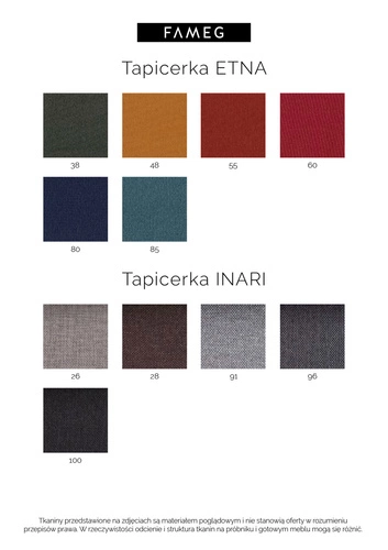 Krzesło tapicerowane Fameg Novo do jadalni i salonu, drewniane, personalizowane kolory