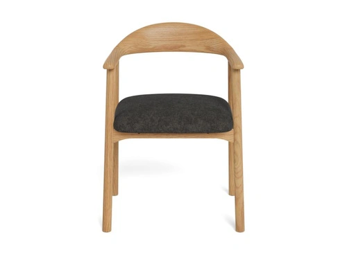 Actona Addi krzesło do jadalni skandynawskie szare z podłokietnikami