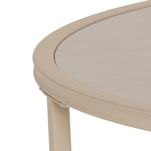 Seaford stolik kawowy okrągły szary nowoczesny metalowy 80 cm