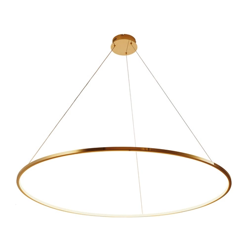 Lampa sufitowa LED Circle Slim 120 złota nowoczesna do salonu i nad stół 120 cm