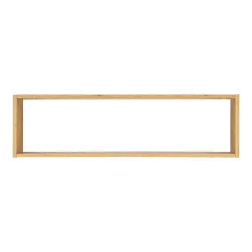 Drewniana półka ścienna Ember 70 cm bambusowa na książki i dekoracje do salonu Intesi