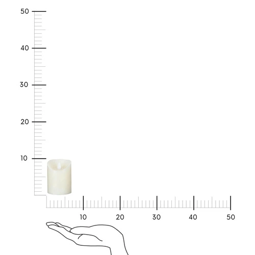 Świeca LED rustykalna Atmosphera 10 cm beżowa do dekoracji salonu lub sypialni