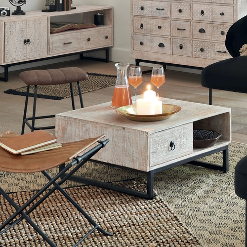 Zestaw mebli do salonu Ajay beżowy