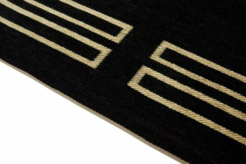 Dywan do salonu Royal Black 160x230 nowoczesny glamour łatwoczyszczący antypoślizgowy Carpet Decor