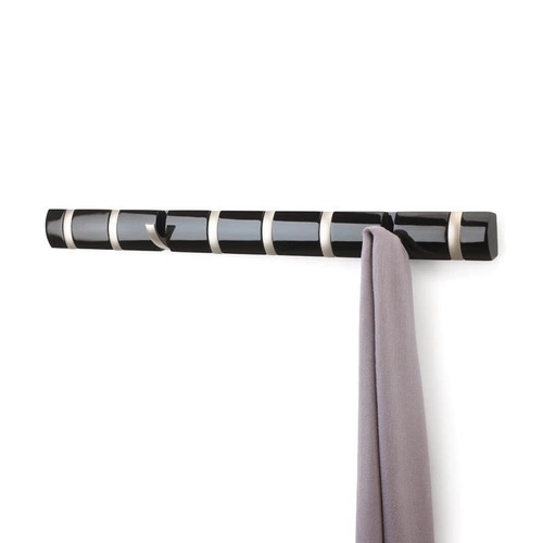 Wieszak ścienny do przedpokoju nowoczesny drewniany 8 haczyków Umbra FLIP naturalny