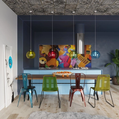 Lampa wisząca kula BALL grafitowa szklana nowoczesna do salonu kuchni jadalni 