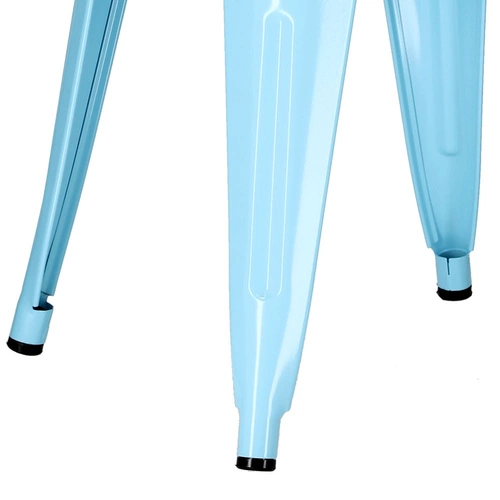 Stołek Paris niebieski metalowy do kuchni i salonu inspirowany Tolix nowoczesny 46 cm D2.DESIGN