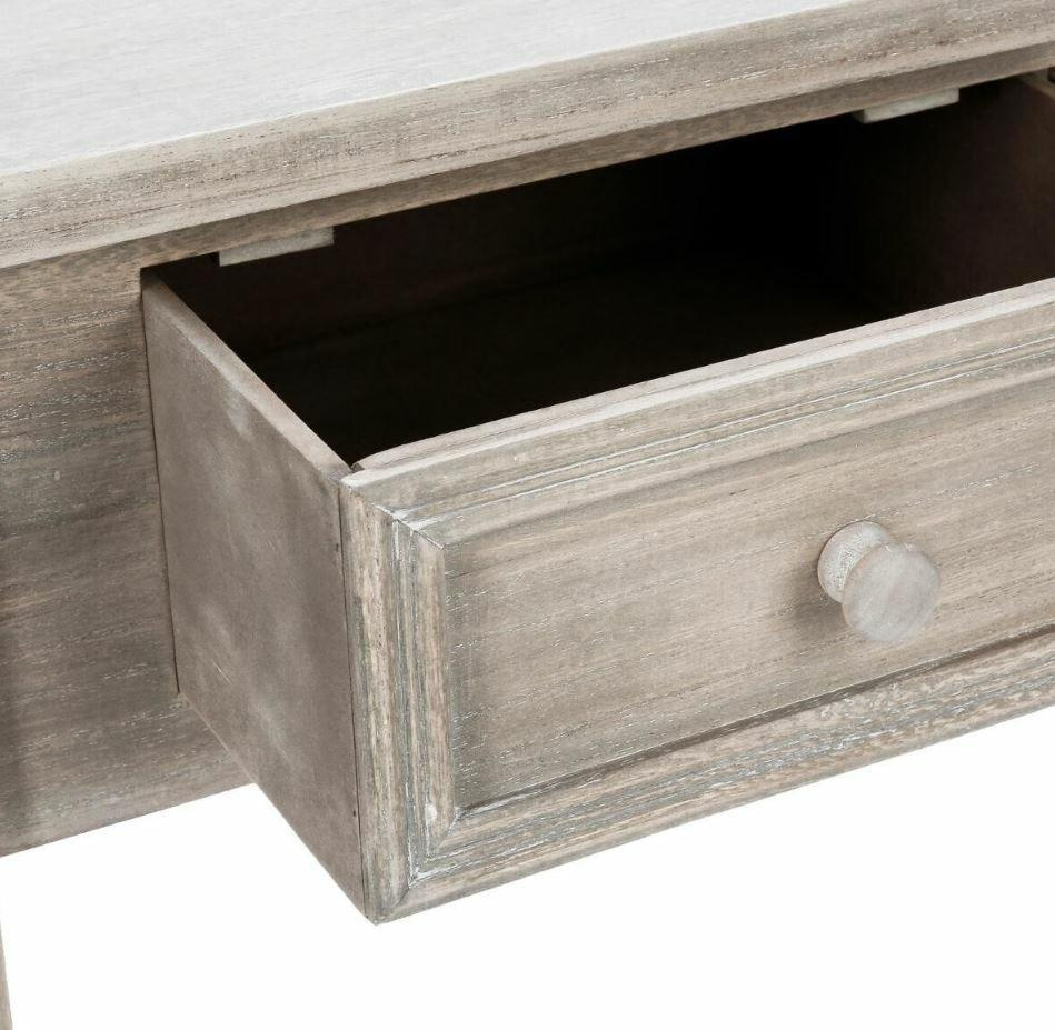 Konsola do przedpokoju Charme szara z szufladami nowoczesna drewniana Atmosphera 80 cm