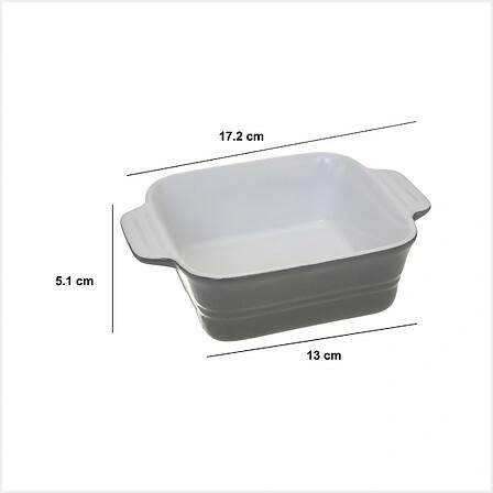 Gliniane naczynie do zapiekania 13x13 cm zielone ceramiczne Intesi