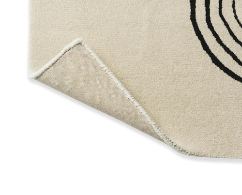 Decor Flow beżowy dywan nowoczesny wełniany do salonu ręcznie tkany 250x350cm