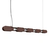 Lampa wisząca LED CHAIN 158 brązowa nowoczesna nad wyspę