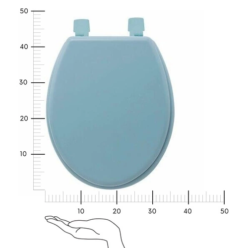 Deska sedesowa owalna 5five Simply Smart HDF błękitna do łazienki łatwy montaż