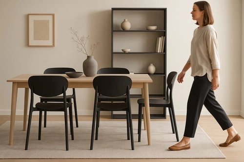 Krzesło ogrodowe Plasta czarne 5five simply smart z polipropylenu łatwe w czyszczeniu sztaplowane