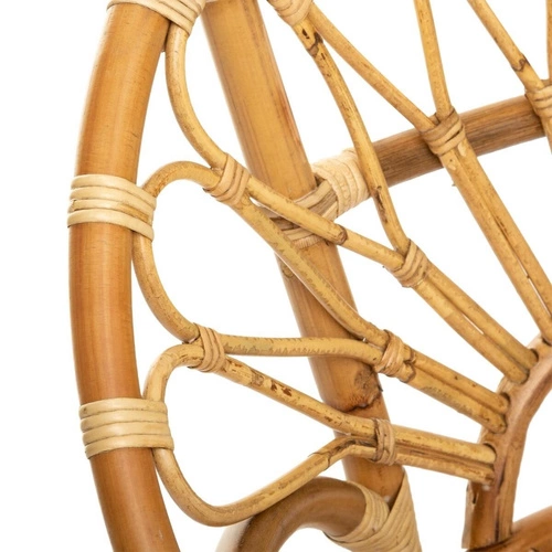 Fotel wypoczynkowy Praya rattanowy boho do salonu i na taras, lekki, sztaplowany Atmosphera