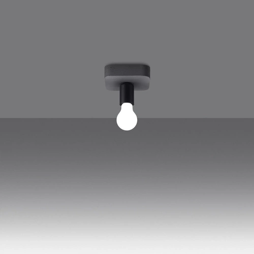 Plafon sufitowy betonowy TAVO 1 szary industrialny do salonu i kuchni SOLLUX LIGHTING