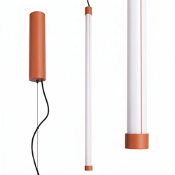 Lampa wisząca TRANG LED ochra czerwona regulowana nad wyspę