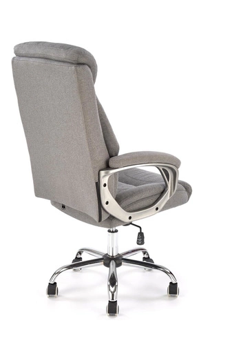 Fotel biurowy ergonomiczny Einar szary obrotowy z zagłówkiem i podłokietnikami do biura