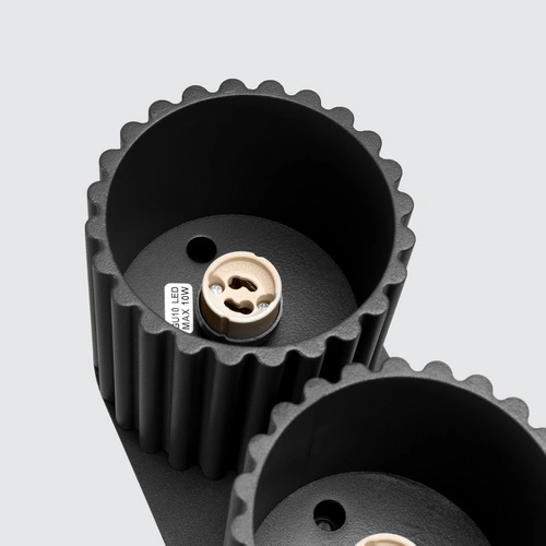 Plafon sufitowy nowoczesny czarny AURA 2 do salonu i kuchni GU10 minimalistyczny