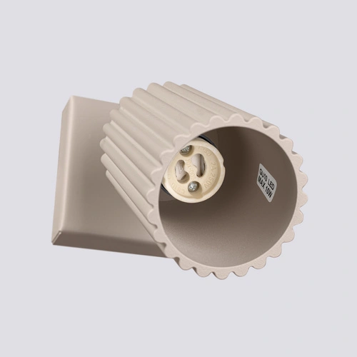 Kinkiet ścienny KARBON taupe nowoczesny aluminiowy do salonu i przedpokoju SOLLUX