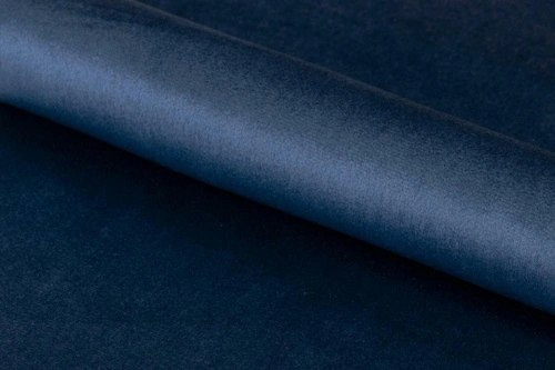 Actona Demina krzesło welurowe granatowe do jadalni na czarnych nogach