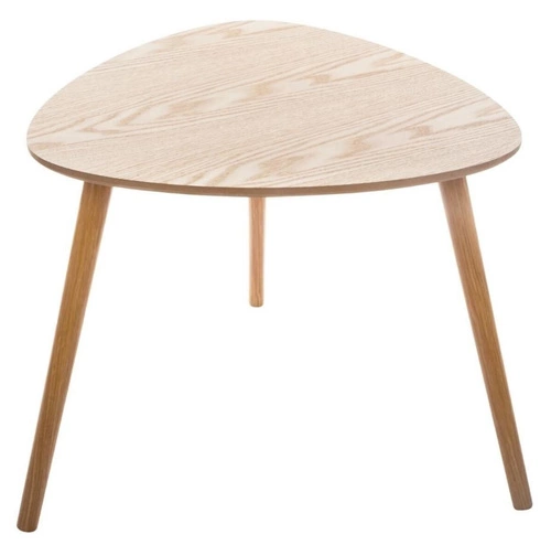 Zestaw 3 stolików kawowych Mileo S drewnianych do salonu skandynawskich naturalnych