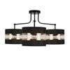 Lampa wisząca Andy czarny 3x40W E27  abażur czarny+złoty