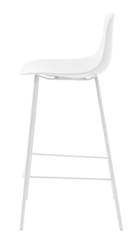 Hoker Whitby biały nowoczesny z oparciem do kuchni i wyspy, metalowy 67 cm