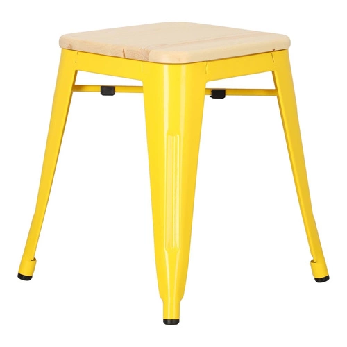 Stołek Paris 2 Wood żółty sosna naturalna