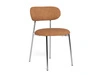 Krzesło Lyric Actona tapicerowane terakota chrom nowoczesne do jadalni
