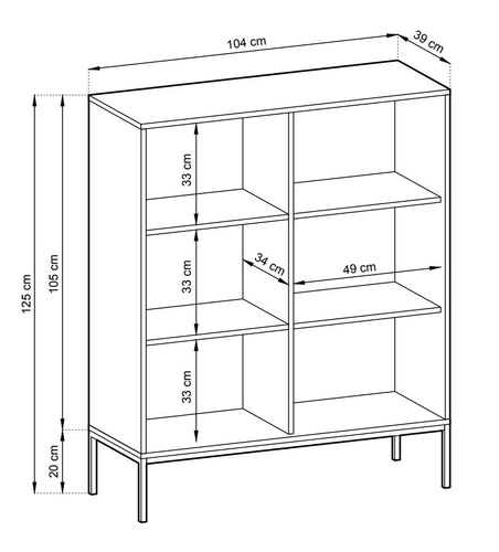 Komoda Delicious wysoka czarna ryflowana na nóżkach 104 cm nowoczesna do salonu Intesi