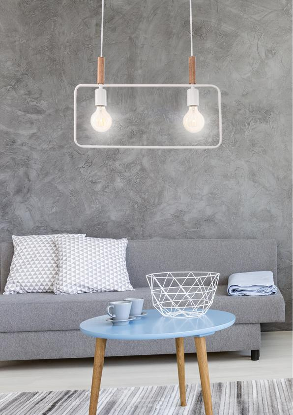 Lampa wisząca Frame 2x60W E27 biały