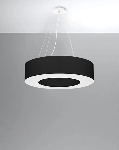 Żyrandol Saturno 70 czarny nowoczesny regulowany do salonu kuchni jadalni lub sypialni