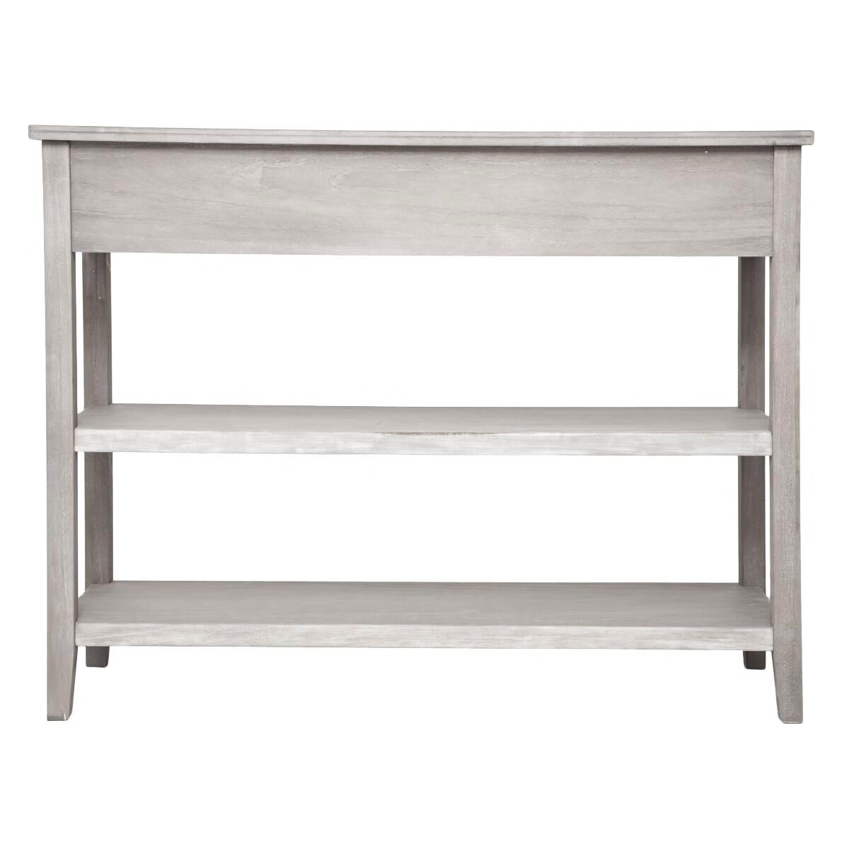 Konsola Charme skandynawska z szufladami i półkami do przedpokoju lub sypialni, drewno bielone