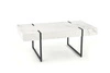 Stolik kawowy Marbella prostokątny biały marmur czarny nowoczesny loft do salonu 110x60 cm