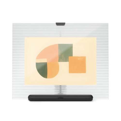 Ramka na zdjęcia 10x15 Umbra Flute czarna stojąca szklana nowoczesna dekoracyjna