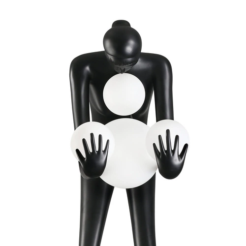 Lampa podłogowa WOMAN-2 BLACK czarna 190  cm