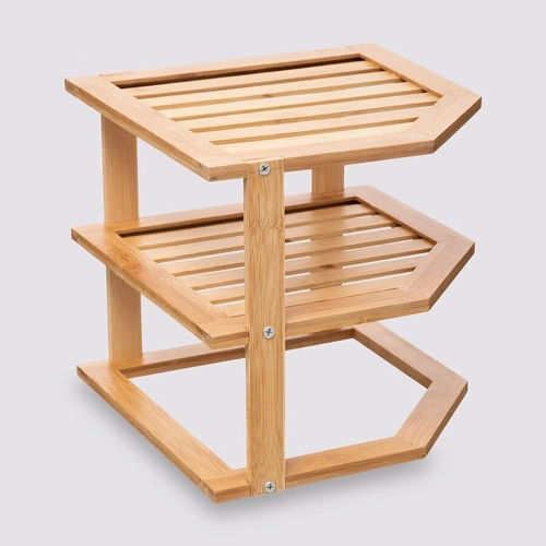 Półka narożna bambusowa stojąca 2-poziomowa na książki i kwiaty 5five Simply Smart