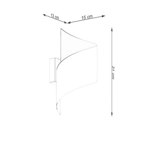 Nowoczesny biały kinkiet ścienny TALASSA SOLLUX LIGHTING do salonu i sypialni metalowy 31 cm