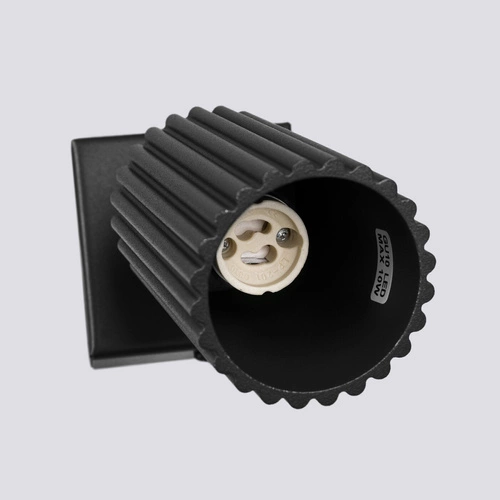 Kinkiet ścienny KARBON czarny nowoczesny aluminiowy z ruchomym kloszem do salonu i sypialni