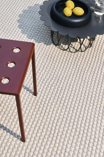 Dywan zewnętrzny Lace White Sand 200x280 nowoczesny beżowy na taras i balkon łatwoczyszczący