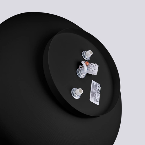 Plafon sufitowy OMIQ czarny nowoczesny okrągły do salonu i sypialni 30 cm SOLLUX