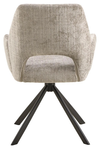 Krzesło Graham Actona szare tapicerowane obrotowe do jadalni z podłokietnikami